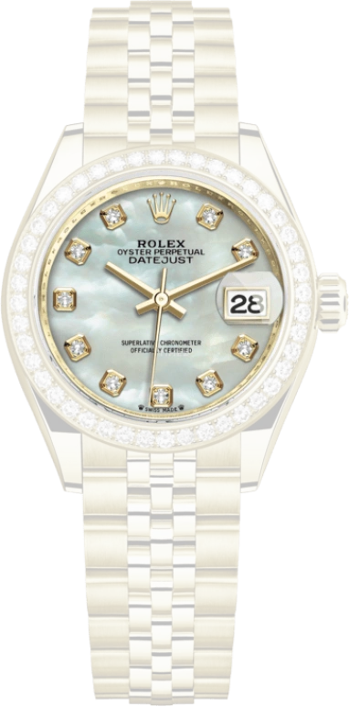 Rolex,Lady-Datejust 28mm,28mm,Yellow Gold,White,Automatic,Day,55hours,279138RBR,279138RBR-0016
