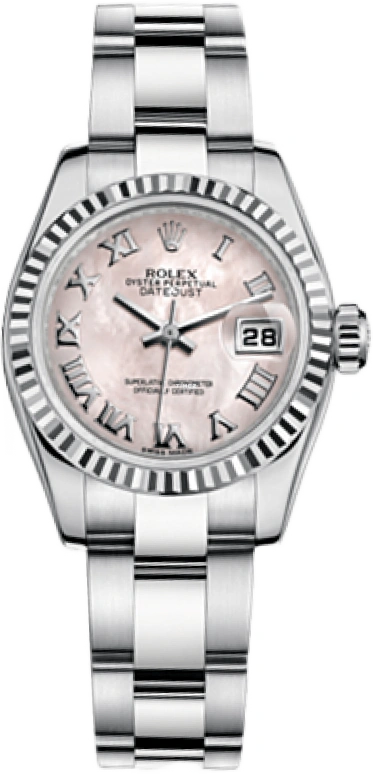 Rolex,Lady-Datejust 26mm,26mm,White Gold,Oystersteel,Pink,Automatic,Day,48hours,179174,179174-0067