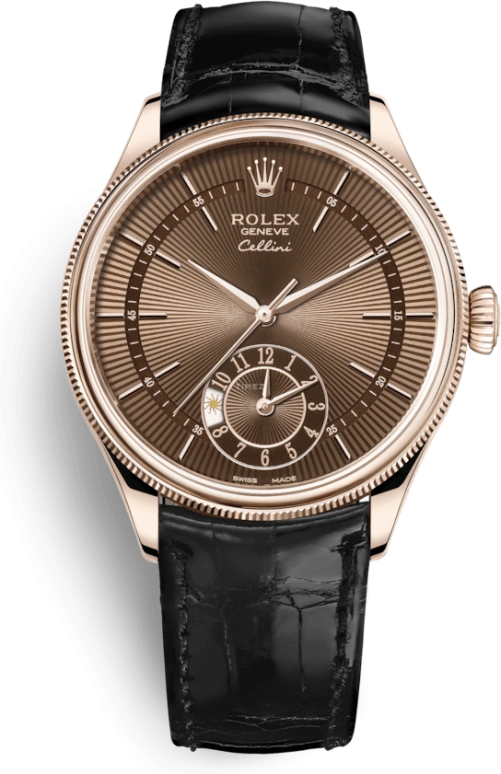 Rolex,Cellini 39mm,39mm,Rose Gold,Brown,Automatic,48hours,In-house Caliber,50525,50525-0016