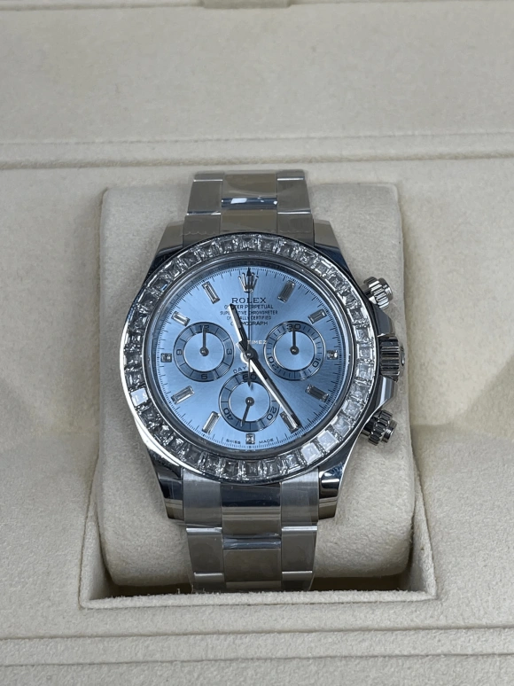 Rolex,Daytona 40mm,40mm,Platinum,Ice Blue,Automatic,Chronograph,72hours,116576TBR,116576TBR-0002