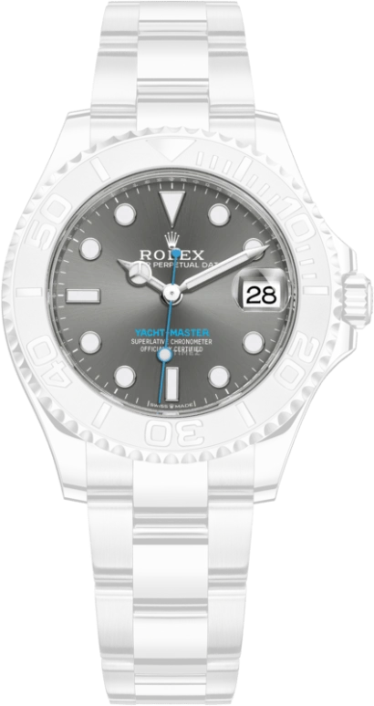 Rolex,Yacht-Master 37mm,37mm,Platinum,Stainless Steel,Grey,Automatic,Day,55hours,268622,268622-0002