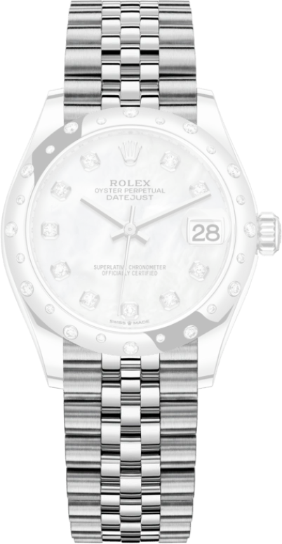 Rolex,Datejust 31 31mm,31mm,White Gold,Stainless Steel,White,Automatic,Day,55hours,278344RBR,278344RBR-0006