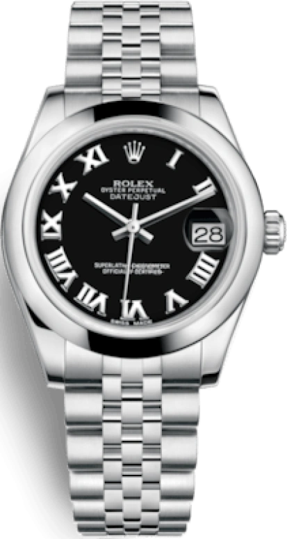 Rolex,Datejust 31 31mm,31mm,Stainless Steel,Black,Automatic,Day,48hours,178240,178240-0035