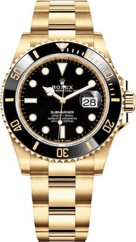 Rolex,Submariner 41mm,41mm,Yellow Gold,Black,Automatic,Day,70hours,126618LN,126618LN-0002