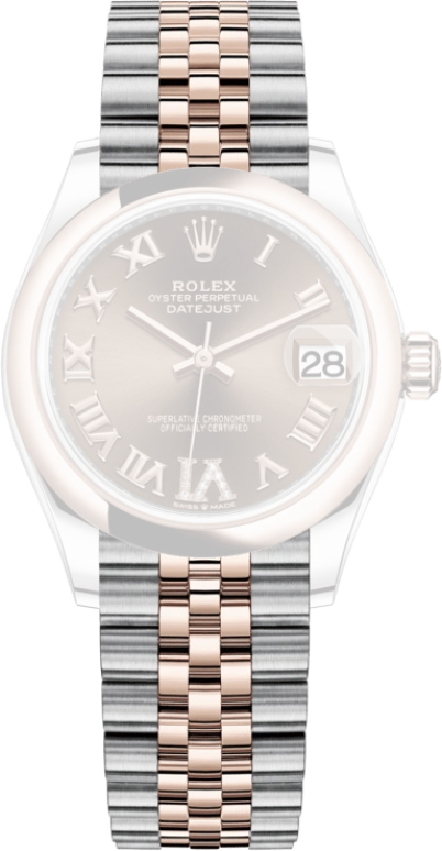 Rolex,Datejust 31 31mm,31mm,Rose Gold,Stainless Steel,Brown,Automatic,Day,55hours,278241,278241-0004