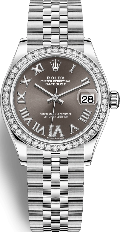 Rolex,Datejust 31 31mm,31mm,White Gold,Stainless Steel,Grey,Automatic,Day,55hours,278384RBR,278384RBR-0032