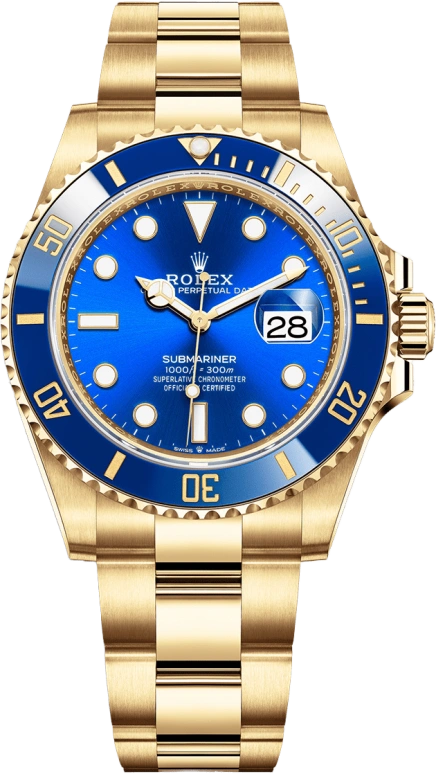 Rolex,Submariner 41mm,41mm,Yellow Gold,Blue,Automatic,Day,70hours,126618LB,126618LB-0002