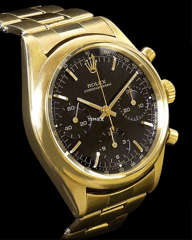 Rolex,Daytona 37mm,37mm,Yellow Gold,Black,Handwound,Chronograph,48hours,6283