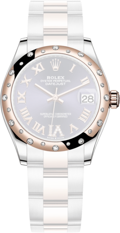 Rolex,Datejust 31 31mm,31mm,Rose Gold,Stainless Steel,Purple,Automatic,Day,55hours,278341RBR,278341RBR-0019