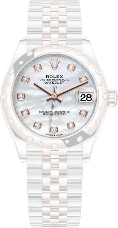 Rolex,Datejust 31 31mm,31mm,Rose Gold,Stainless Steel,White,Automatic,Day,55hours,278341RBR,278341RBR-0026