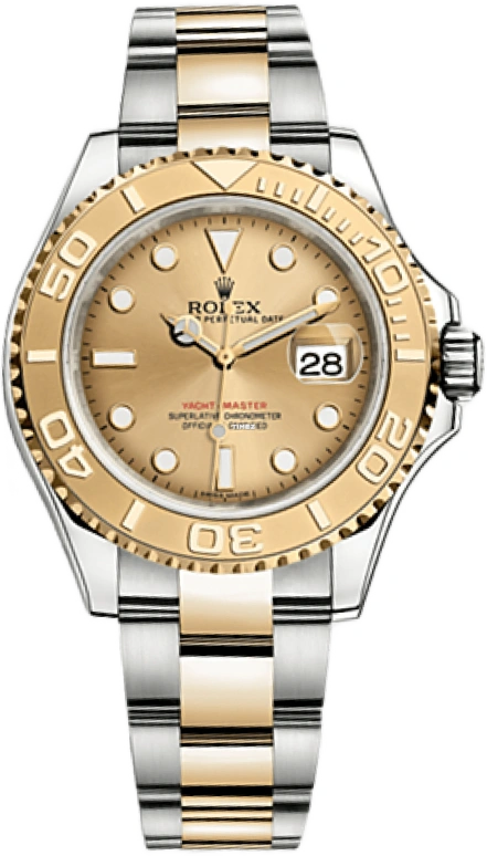 Rolex,Yacht-Master 40mm,40mm,Yellow Gold,Stainless Steel,Champagne,Automatic,Day,48hours,16623,16623-0009
