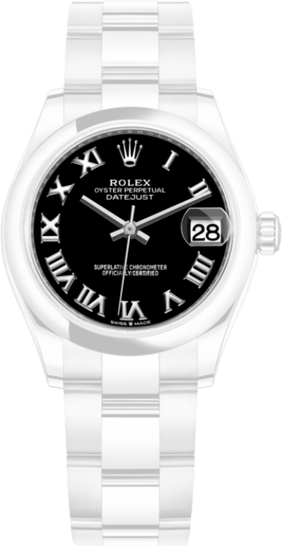 Rolex,Datejust 31 31mm,31mm,Stainless Steel,Black,Automatic,Day,55hours,278240,278240-0001