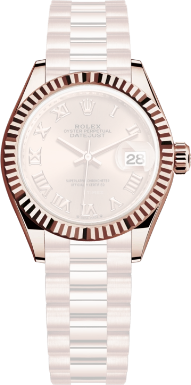 Rolex,Lady-Datejust 28mm,28mm,Everose Gold,Pink,Automatic,Day,55hours,279175,279175-0027