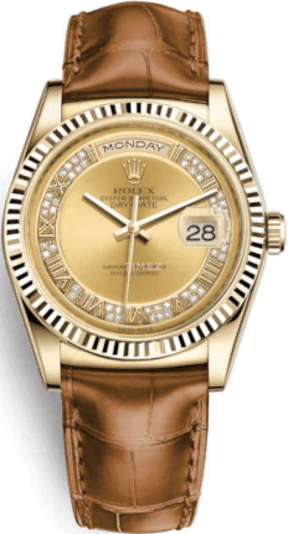 Rolex,Day-Date 36 36mm,36mm,Yellow Gold,Champagne,Automatic,Date,Day,118138,118138-0078