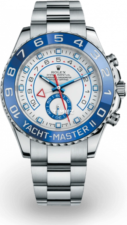 Rolex,Yacht-Master 44mm,44mm,Stainless Steel,White,Automatic,Countdown,Chronograph,Day,116680,116680-0001