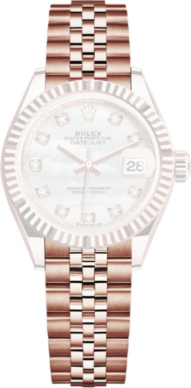 Rolex,Lady-Datejust 28mm,28mm,Everose Gold,White,Automatic,Day,55hours,279175,279175-0018