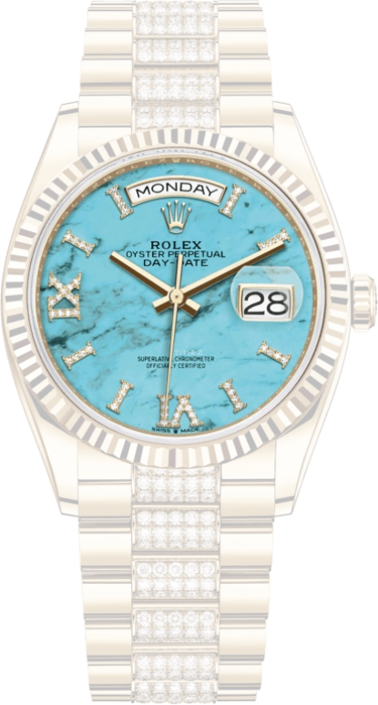 Rolex,Day-Date 36 36mm,36mm,Yellow Gold,Blue,Automatic,Date,Day,128238,128238-0072