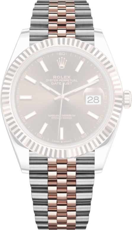 Rolex,Datejust 41 41mm,41mm,Rose Gold,Stainless Steel,Brown,Automatic,Day,70hours,126331,126331-0002