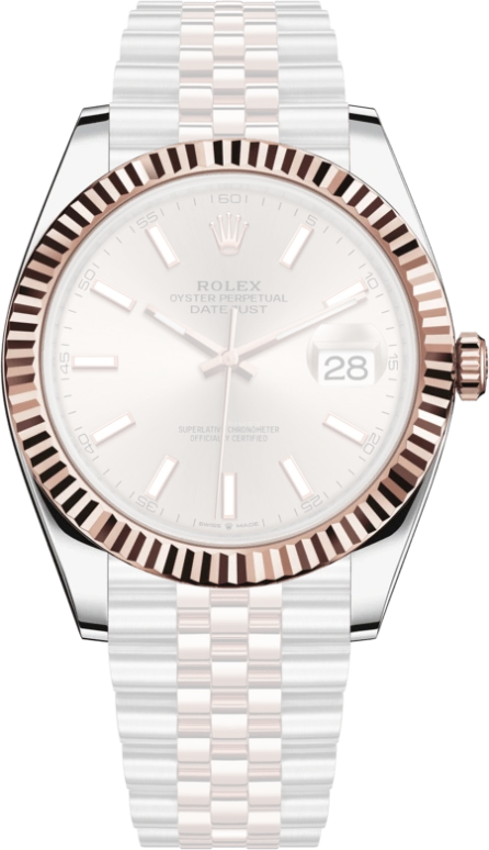 Rolex,Datejust 41 41mm,41mm,Rose Gold,Stainless Steel,Pink,Automatic,Day,70hours,126331,126331-0010
