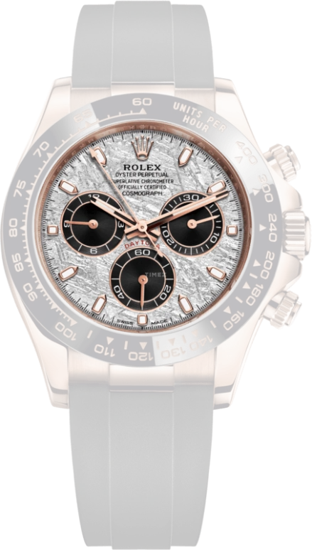 Rolex,Daytona 40mm,40mm,Ceramic,Everose Gold,Silver,Grey,Automatic,Chronograph,72hours,Karim Benzema,116515LN,116515LN-0055