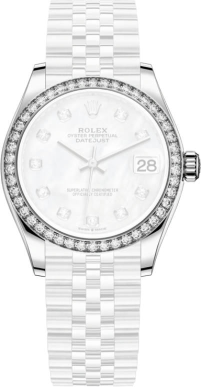 Rolex,Datejust 31 31mm,31mm,White Gold,Stainless Steel,White,Automatic,Day,55hours,278384RBR,278384RBR-0008