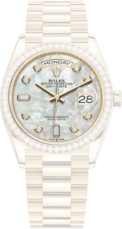 Rolex,Day-Date 36 36mm,36mm,Yellow Gold,White,Automatic,Date,Day,128348RBR,128348RBR-0017