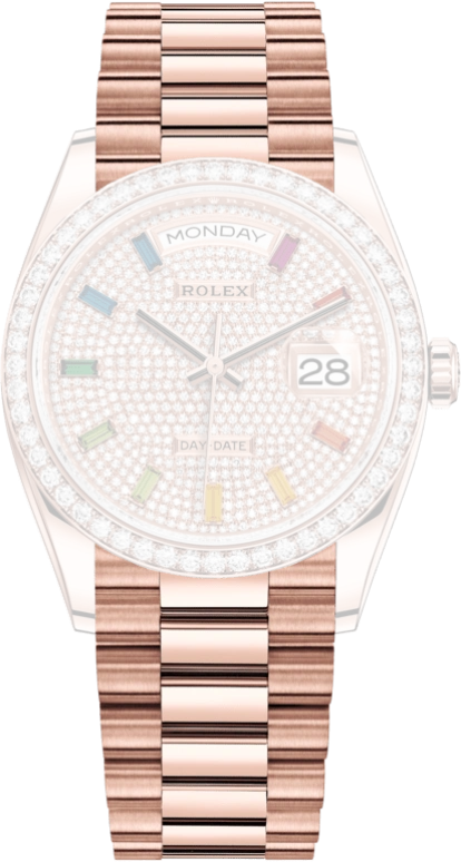 Rolex,Day-Date 36 36mm,36mm,Rose Gold,Automatic,Date,Day,128345RBR,128345RBR-0042