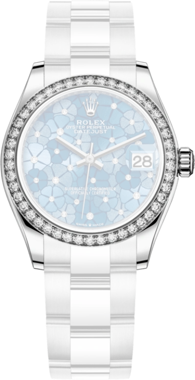 Rolex,Datejust 31 31mm,31mm,White Gold,Stainless Steel,Blue,Automatic,Day,55hours,278384RBR,278384RBR-0039