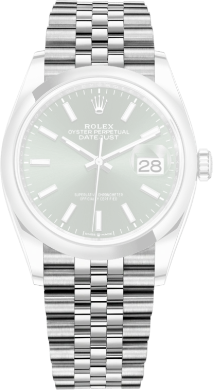 Rolex,Datejust 36 36mm,36mm,Stainless Steel,Green,Automatic,Day,70hours,126200,126200-0023