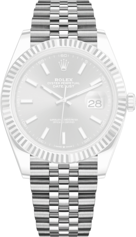 Rolex,Datejust 41 41mm,41mm,White Gold,Stainless Steel,Grey,Automatic,Day,70hours,126334,126334-0014