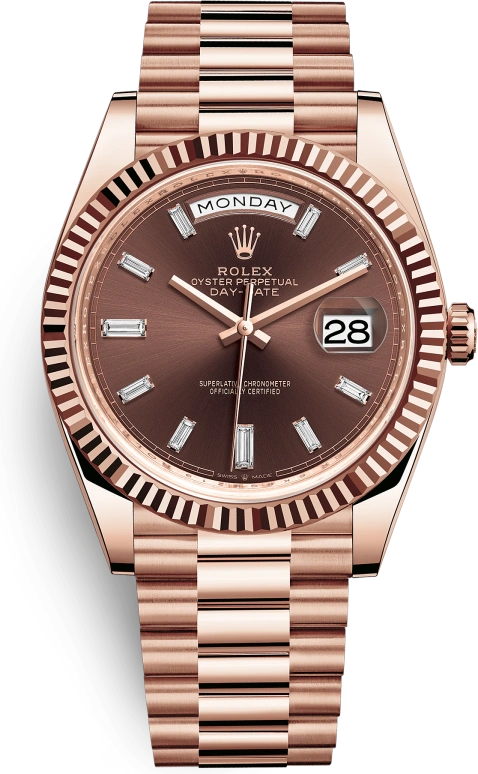 Rolex,Day-Date 40 40mm,40mm,Rose Gold,Brown,Automatic,Date,Day,Éder Militão,228235,228235-0003