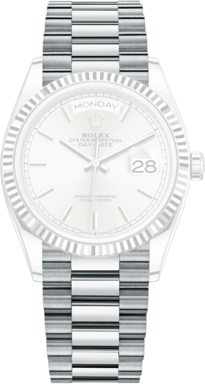 Rolex,Day-Date 36 36mm,36mm,Platinum,Silver,Automatic,Date,Day,128236,128236-0001