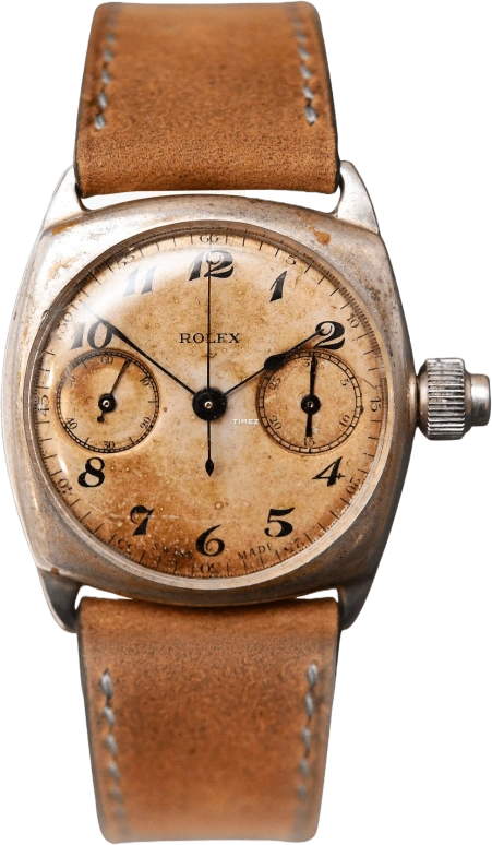 Rolex,Other 33mm,33mm,Silver,White,Handwound,Chronograph,Sapphire,Crystal Glass,2022 Cushion
