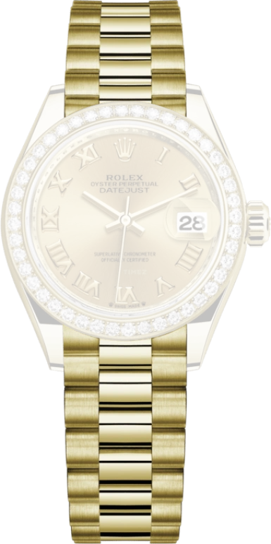 Rolex,Lady-Datejust 28mm,28mm,Yellow Gold,Champagne,Automatic,Day,48hours,279138RBR,279138RBR-0021