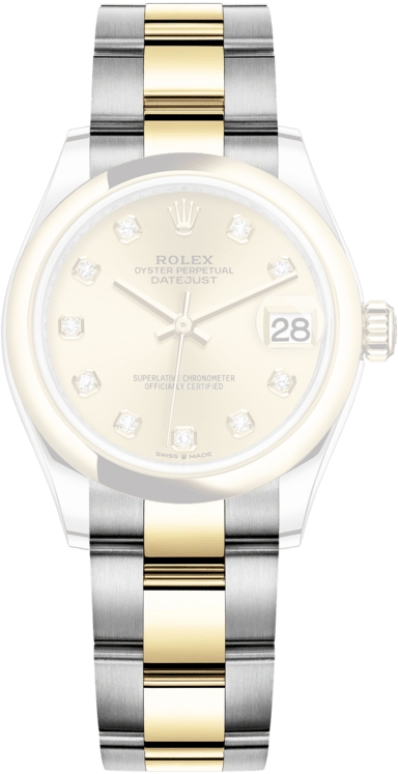 Rolex,Datejust 31 31mm,31mm,Yellow Gold,Stainless Steel,Champagne,Automatic,Day,55hours,278243,278243-0025