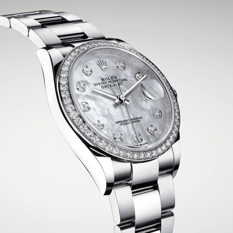 Rolex,Datejust 36 36mm,36mm,White Gold,Stainless Steel,White,Automatic,Day,70hours,126284RBR,126284RBR-0012