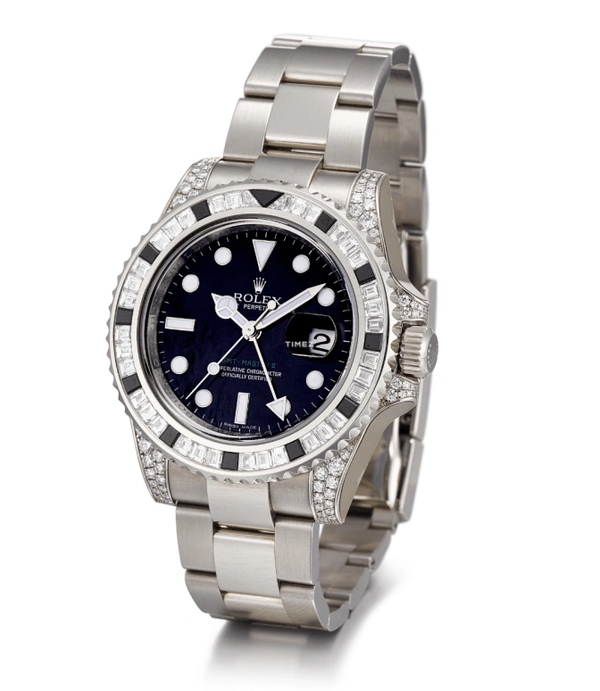 Rolex,GMT-Master II 40mm,40mm,White Gold,Black,Automatic,Day,Dule Time,116579SA