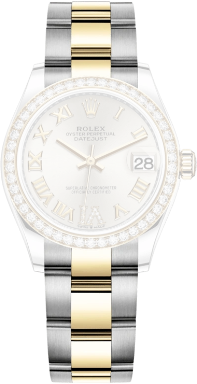 Rolex,Datejust 31 31mm,31mm,Yellow Gold,Stainless Steel,Silver,Automatic,Day,55hours,278383RBR,278383RBR-0003