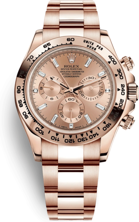 Rolex,Daytona 40mm,40mm,Rose Gold,Pink,Automatic,Chronograph,Column Wheel,116505,116505-0012