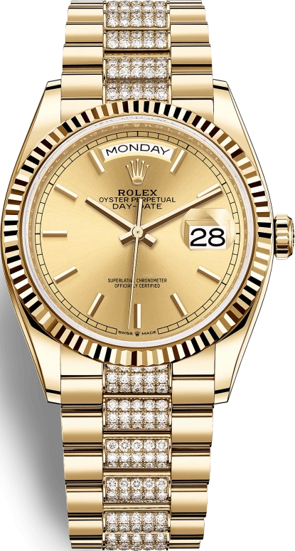 Rolex,Day-Date 36 36mm,36mm,Yellow Gold,Champagne,Automatic,Date,Day,128238,128238-0046