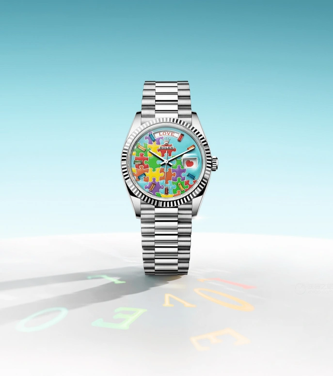 Rolex,Day-Date 36 36mm,36mm,White Gold,Turquoise,Blue,Automatic,Day,70hours,128239,128239-0056