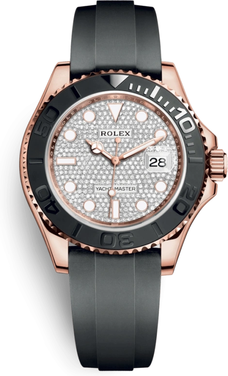Rolex,Yacht-Master 40mm,40mm,Ceramic,Rose Gold,Silver,Automatic,Day,70hours,LeBron James,126655,126655-0005
