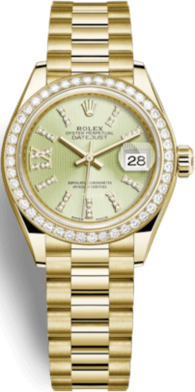 Rolex,Lady-Datejust 28mm,28mm,Yellow Gold,Champagne,Automatic,Day,55hours,279138RBR,279138RBR-0003