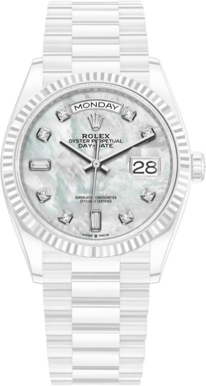 Rolex,Day-Date 36 36mm,36mm,White Gold,White,Automatic,Date,Day,128239,128239-0007