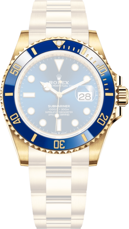 Rolex,Submariner 41mm,41mm,Yellow Gold,Blue,Automatic,Day,70hours,126618LB,126618LB-0002
