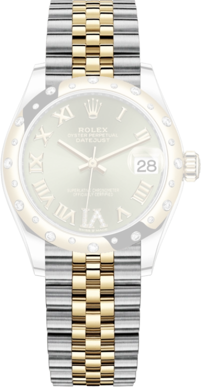 Rolex,Datejust 31 31mm,31mm,Yellow Gold,Stainless Steel,Green,Automatic,Day,55hours,278343RBR,278343RBR-0016
