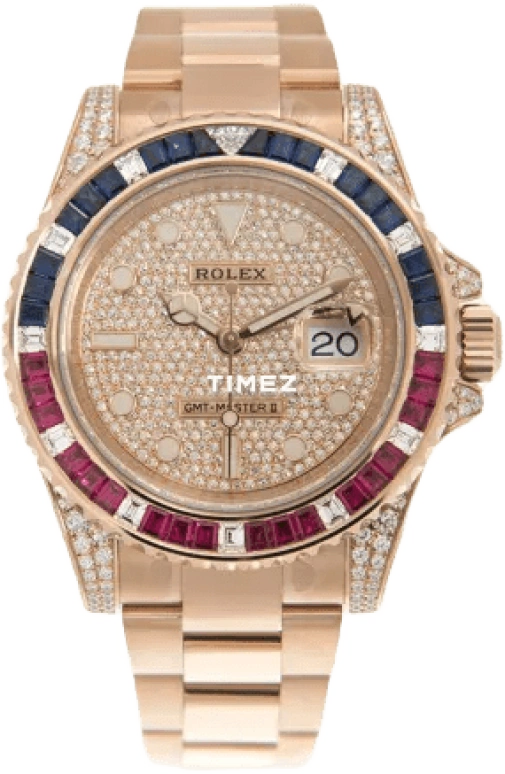 Rolex,GMT-Master II 40mm,40mm,Rose Gold,Automatic,Day,Dule Time,126755SARU,126755SARU-0001