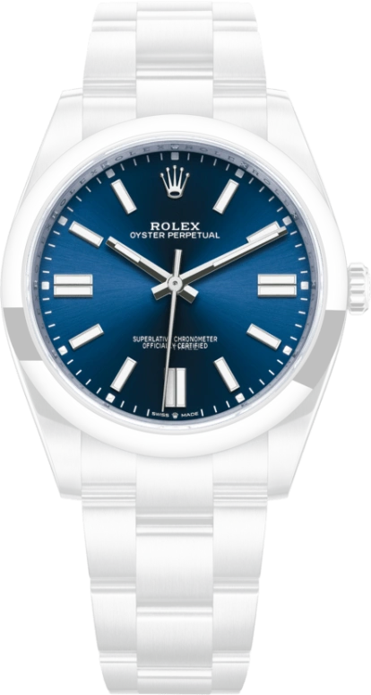 Rolex,Oyster Perpetual 41mm,41mm,Stainless Steel,Blue,Automatic,70hours,In-house Caliber,124300,124300-0003