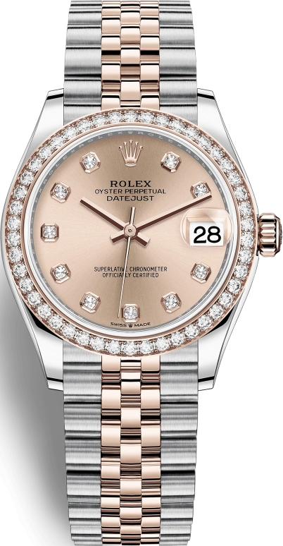 Rolex,Datejust 31 31mm,31mm,Rose Gold,Stainless Steel,Rose,Automatic,Day,55hours,278381RBR,278381RBR-0024