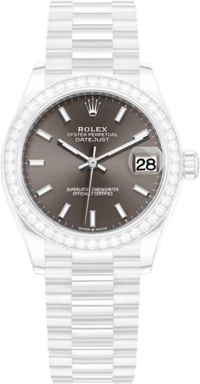 Rolex,Datejust 31 31mm,31mm,White Gold,Grey,Automatic,Day,55hours,278289RBR,278289RBR-0014